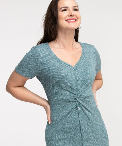 Ribbed Knot Front Dress Image 3