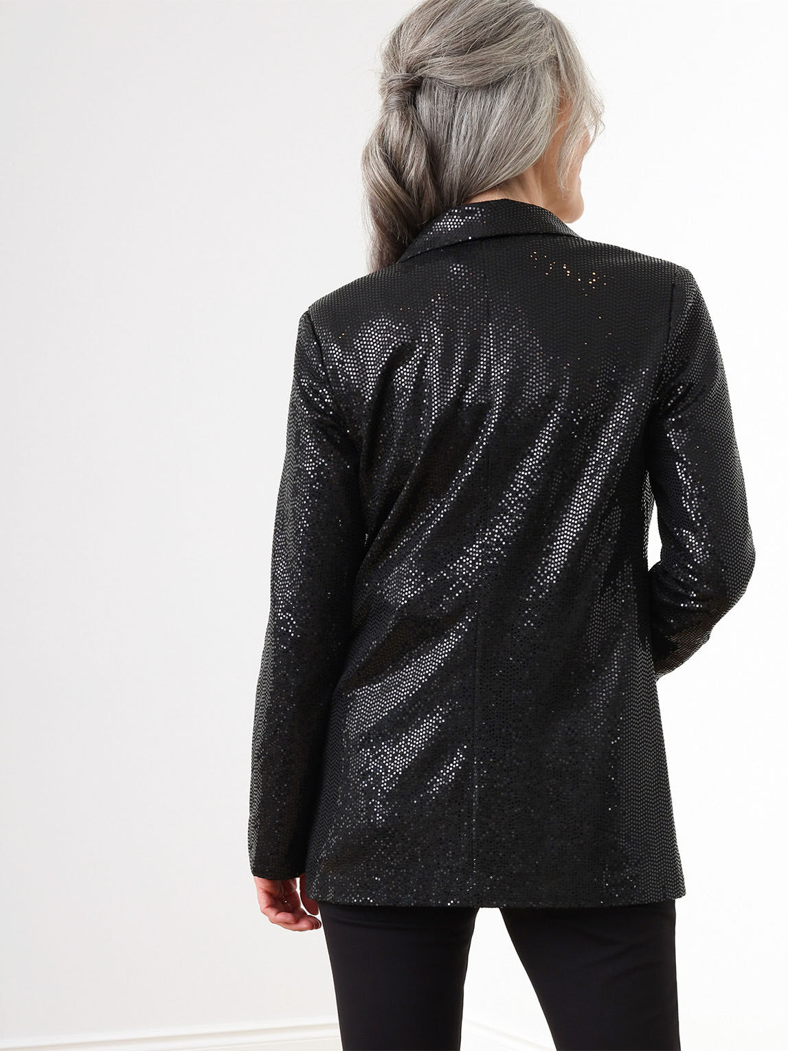 Black sequin jacket shop ladies