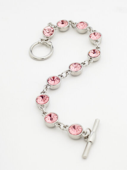 Pink Genuine Crystal Bracelet Image 1