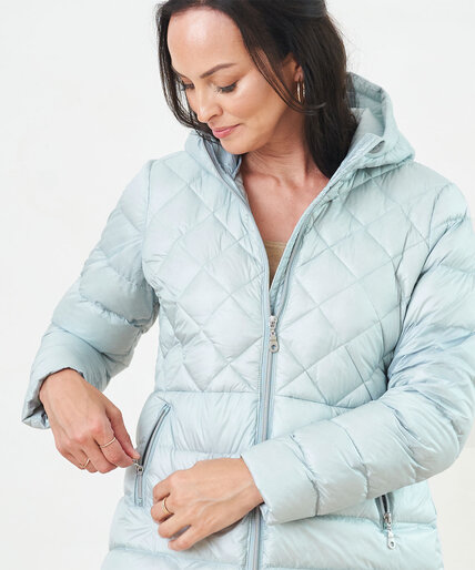 Pearlized Packable Down Coat Image 4