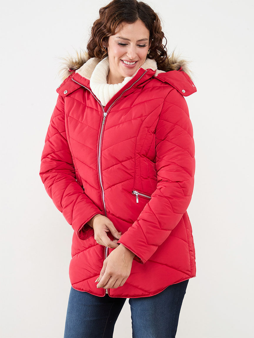 Chevron down coat deals