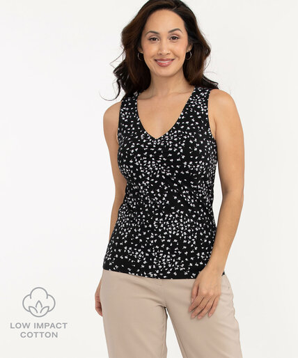 Low Impact Ruched V-Neck Tank Image 1