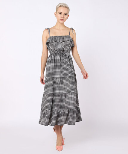 Dex Ruffled Neckline Maxi Dress Image 1