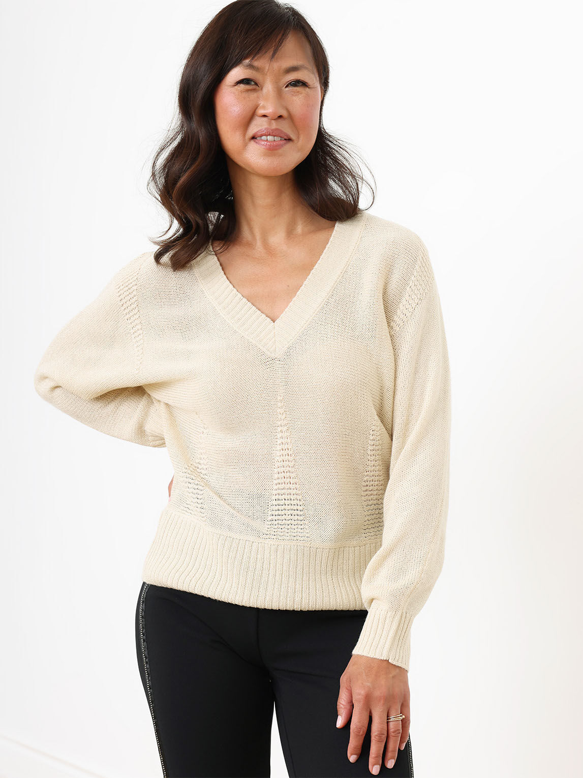 Gold shimmer sweater hotsell