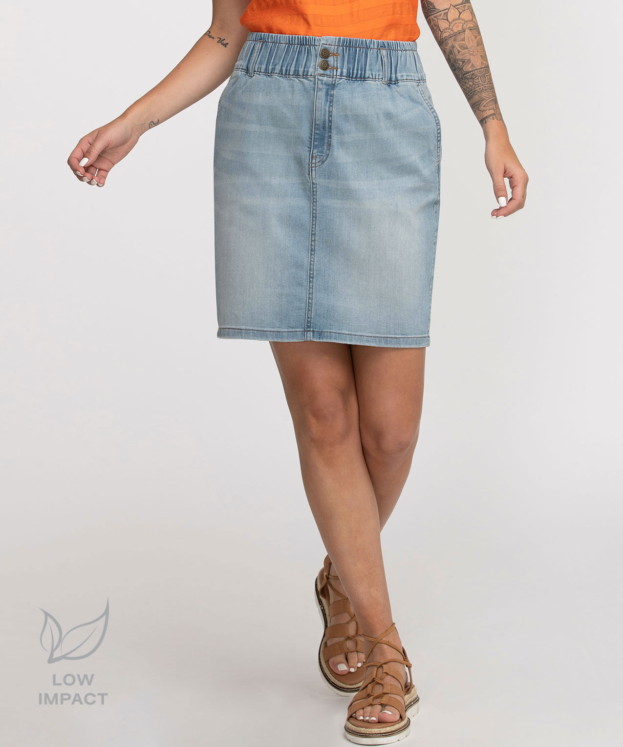 Low Impact Denim Paperbag Skirt Cleo 4000006068