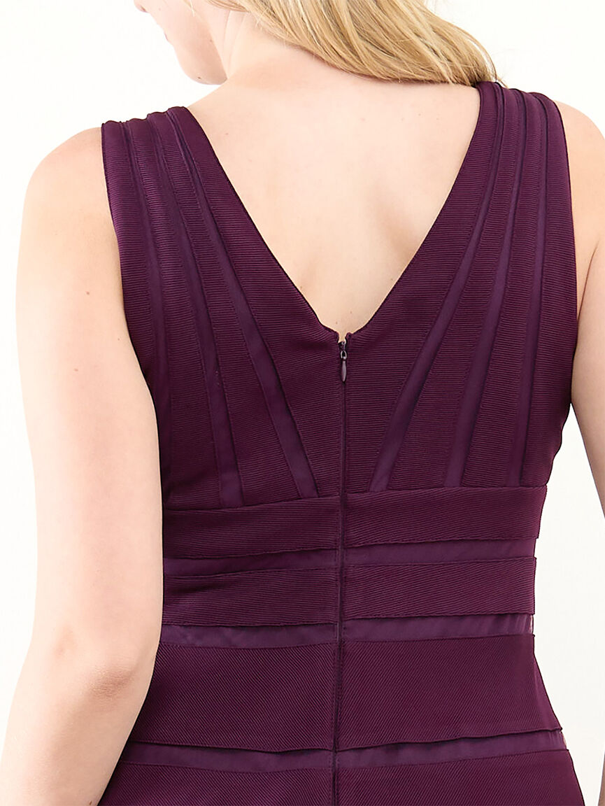 Fit n flare illusion dress Cleo Blackberry XXL