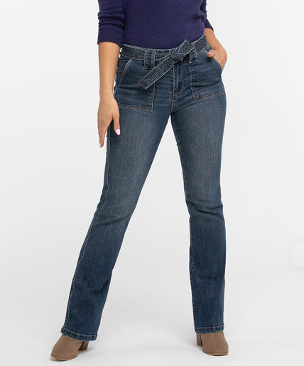 Tie Front Flare Jean Image 1