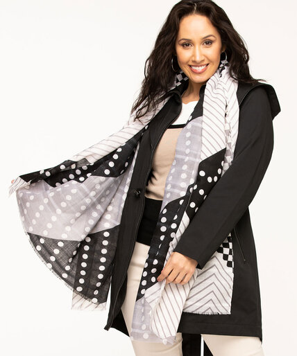 Graphic Stripes & Dots Scarf Image 1