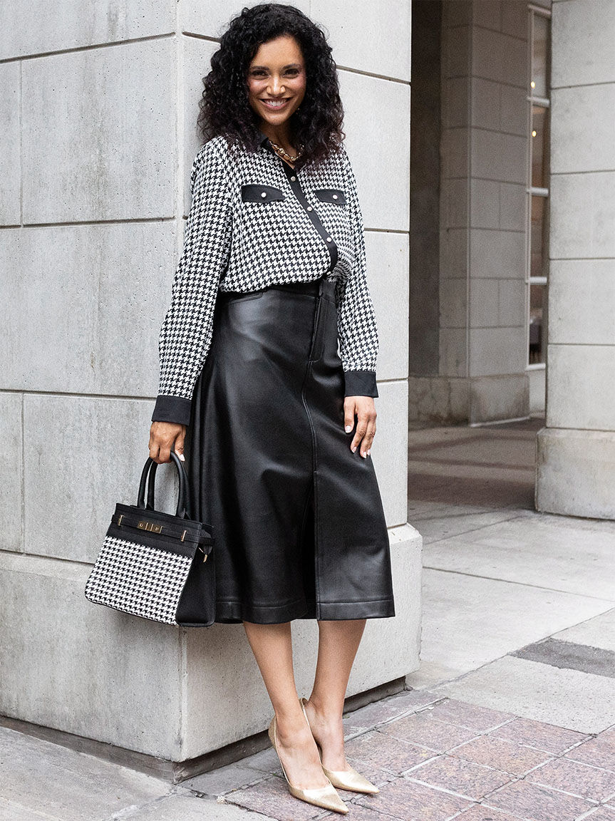 Vegan Leather Boot Skirt Cleo 4000011046