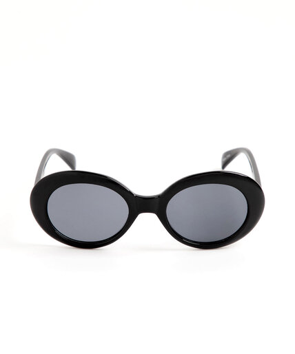 Round Black Sunglasses Image 1
