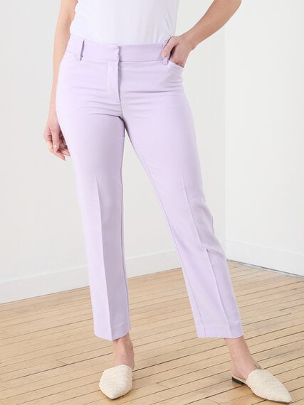 Leah Straight Ankle Pant in Lilac Image 5