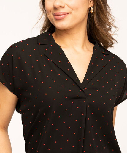 Notch Collar Popover Blouse Image 3