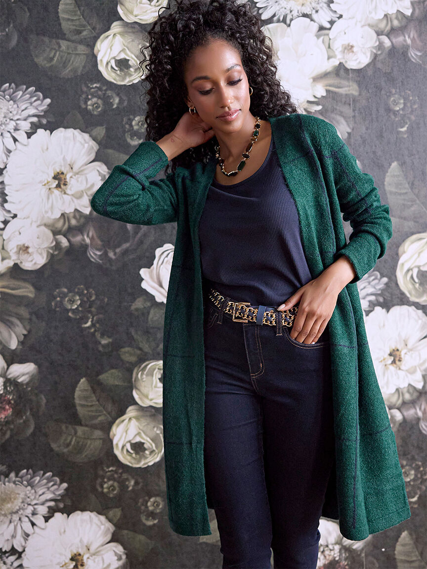 Open front cardigan petite deals