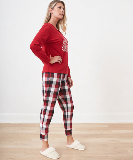 Round Neck Jogger Pajama Set Image 3