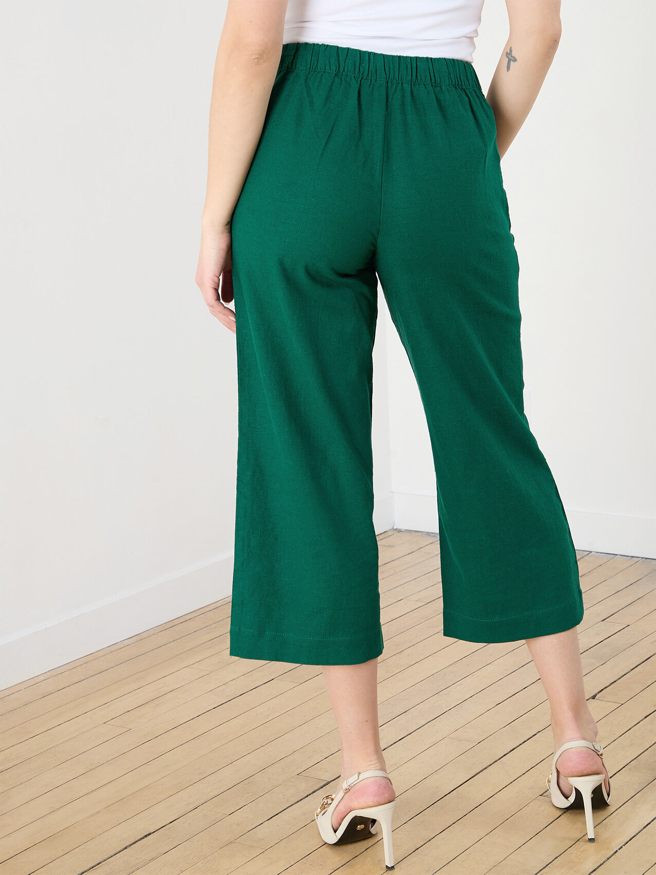 High waisted wide leg cropped pants new arrivals