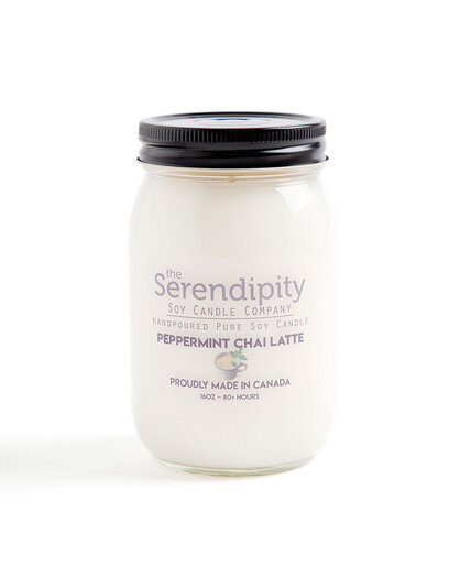 Peppermint Chai Latte Soy Candle Image 3