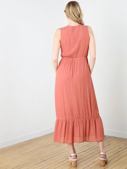 Sleeveless Maxi Dress with Lace Neck Detail by Luxology Image 5