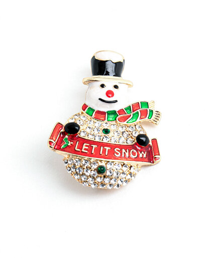 Sparkly Snowman Pin Image 1