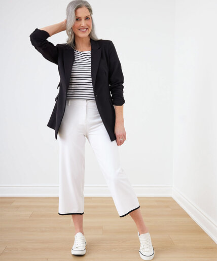 Wide Leg Crop Pant with Tipping Image 6