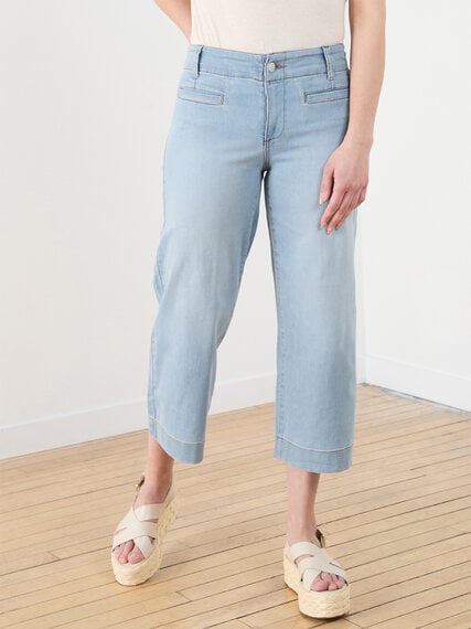 Haylie Wide Leg Crop Jeans Image 3