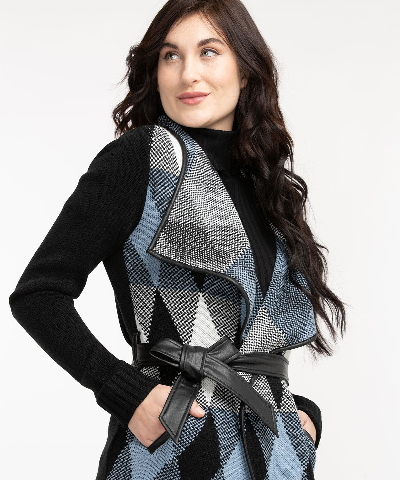 Wrap sweater coat top