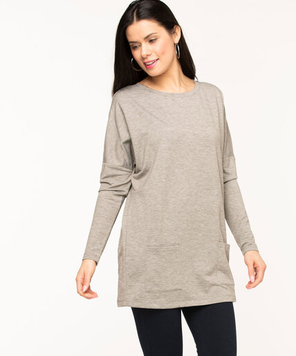 French Terry Long Sleeve Tunic Image 1