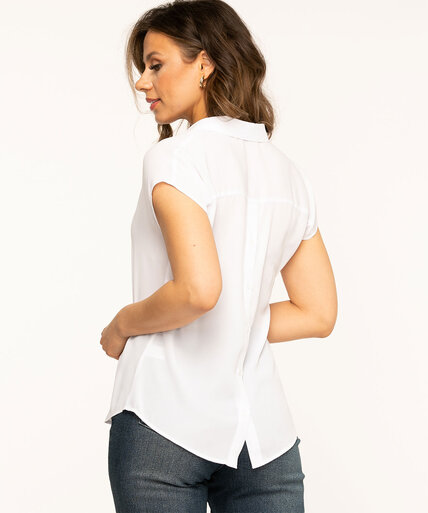 Notch Collar Popover Blouse Image 2