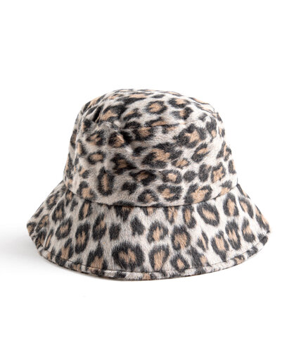 Leopard Felt Bucket Hat Image 1