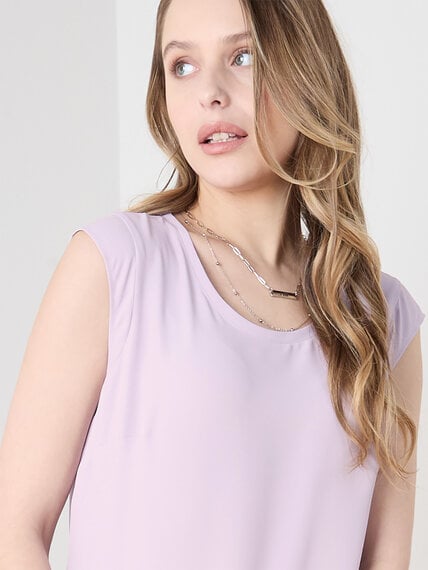Petite Cap Sleeve Relaxed Fit Top Image 5
