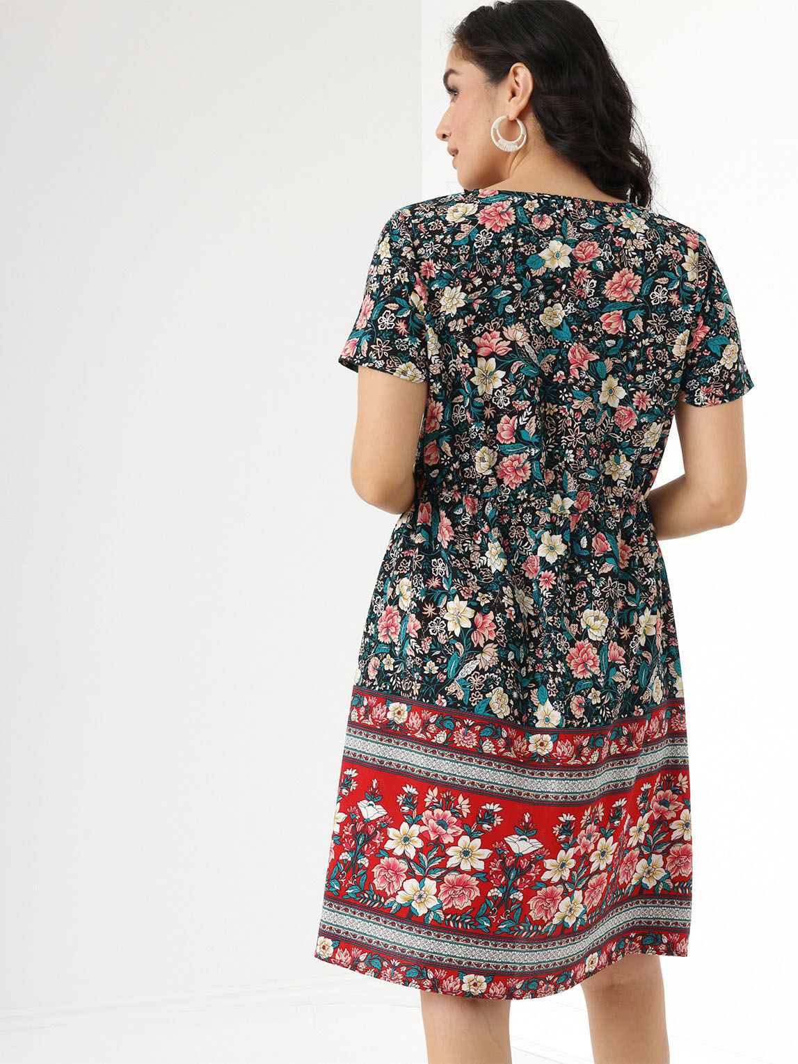 Petite short sleeve casual dresses sales