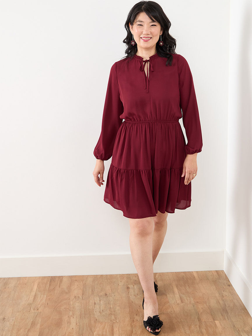 Tiered Knee Length Dress