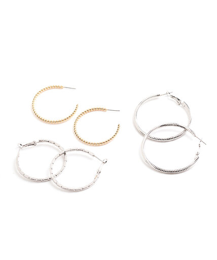 Mixed Textured Hoop 3-Pack Image 1