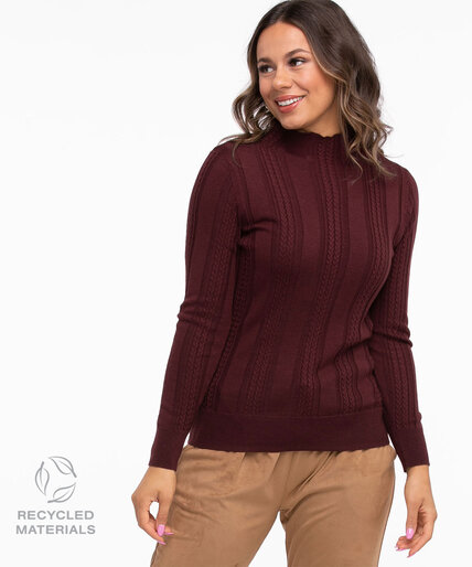 Recycled Mock Neck Sweater Image 1