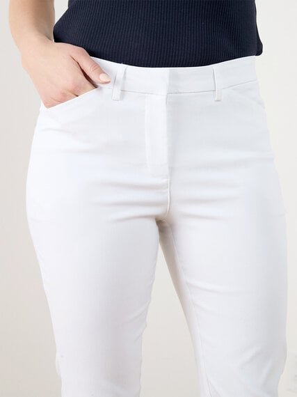 Christy Slim White Ankle Pant in Microtwill Image 5