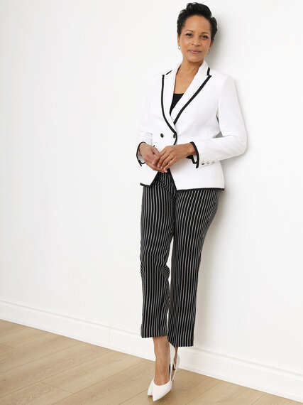 Leah Straight Striped Ankle Pant Image 6
