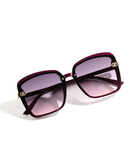 Burgundy Frame Sunglasses Image 1