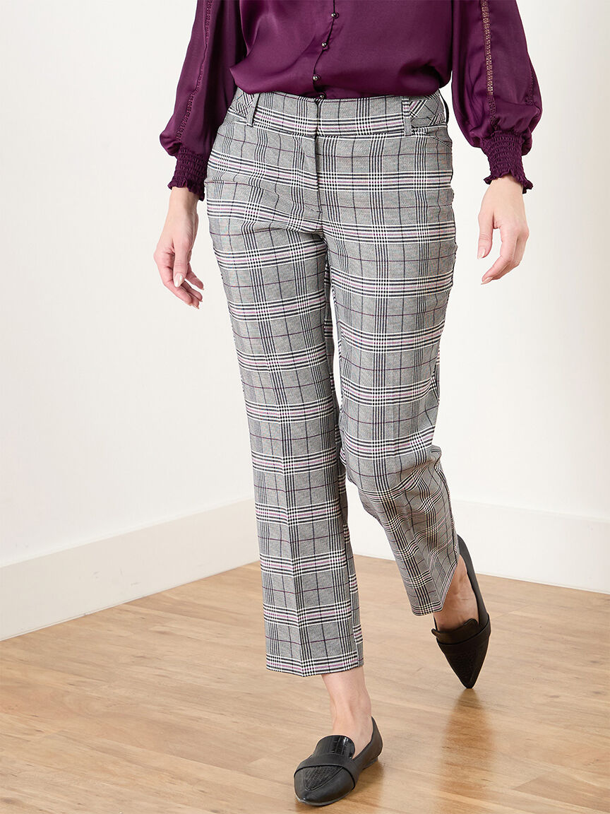 Plaid ankle pants on sale