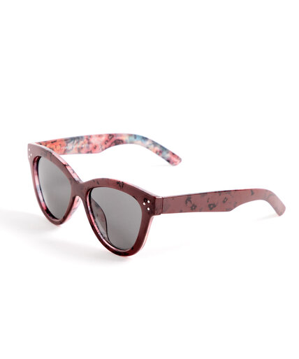 Red Floral Cateye Sunglasses Image 1