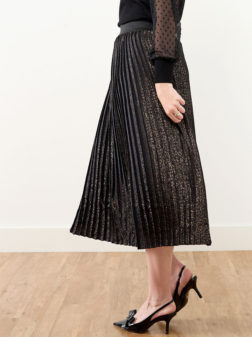 The others - pleated elastic waist skirt leopard cheap