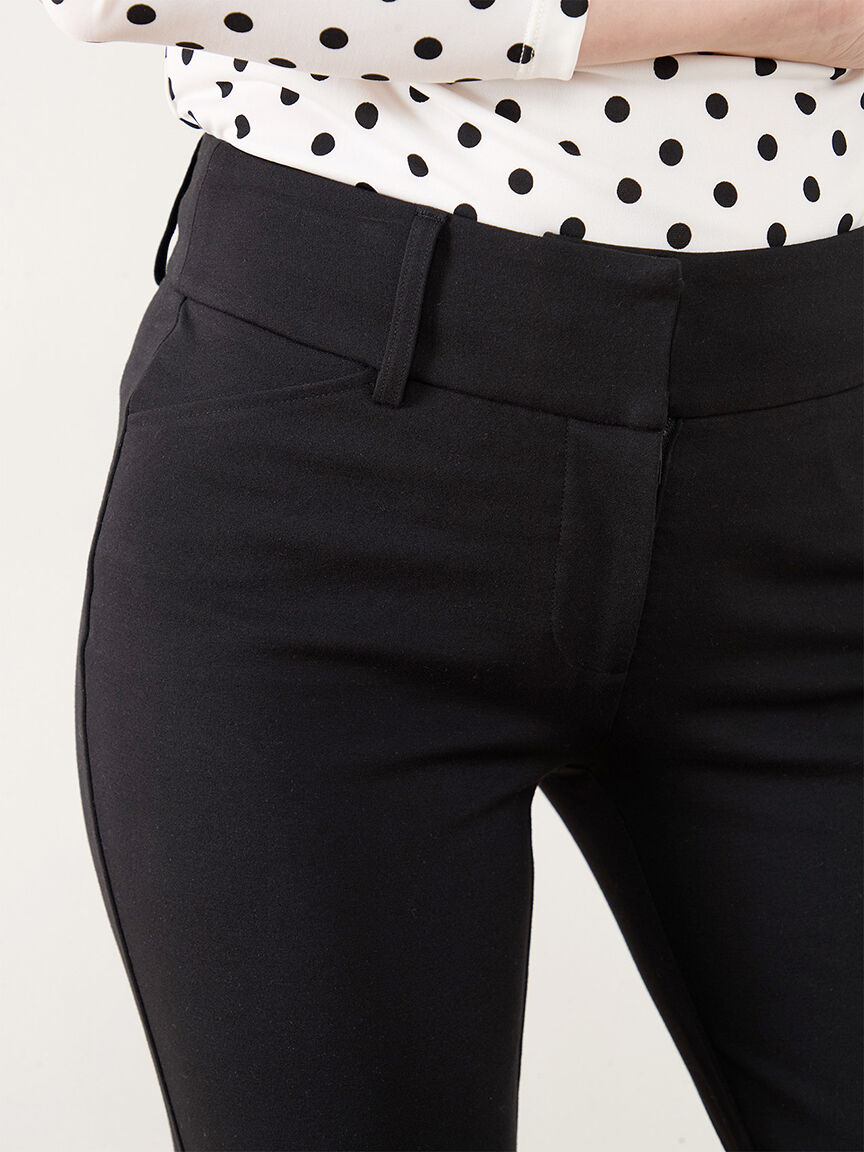 Quinn slim leg ponte pants Cleo Black 4