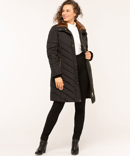 Long Feather Down Puffer Coat Image 1