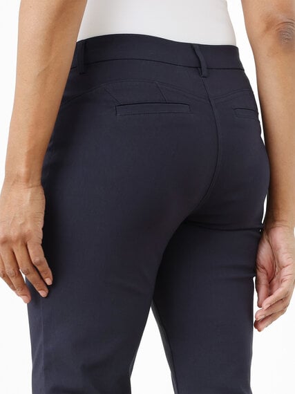 Christy Slim Navy Ankle Pant in Microtwill Image 5