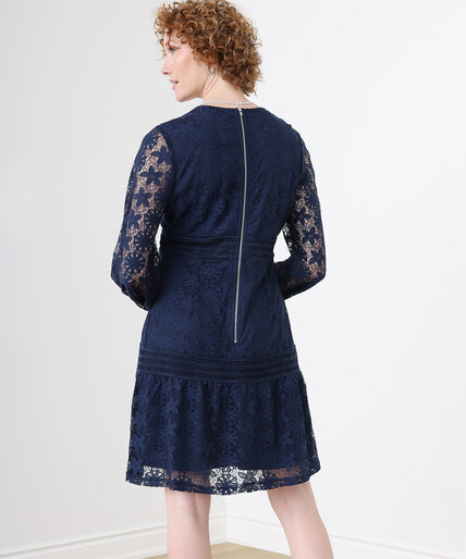 Tiered Lace Long-Sleeved Dress Image 5