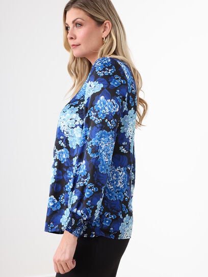 Satin Relaxed Fit Pop-Over Blouse