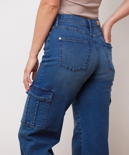 Lilly Wide-Leg Cargo Yoga Jeans Image 5