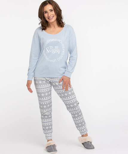 Scoop Neck Jogger Pajama Set Image 1