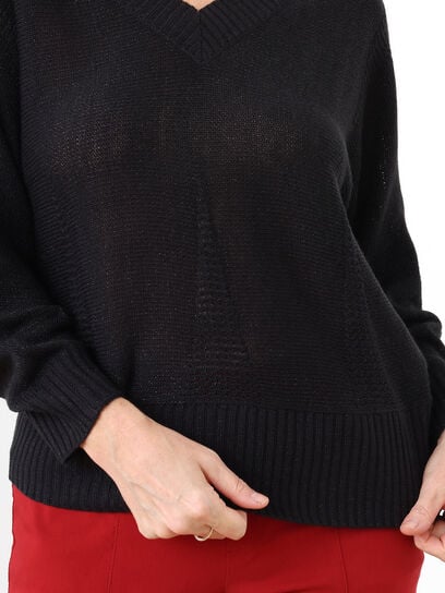 V-Neck Shimmer Dolman Sweater