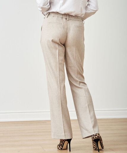 Straight-Leg Pant with Slimming Panel Image 2