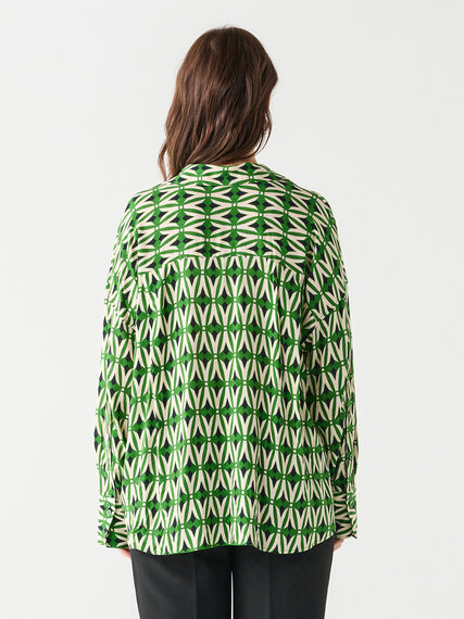 Long Sleeve Printed Blouse by Black Tape Image 3