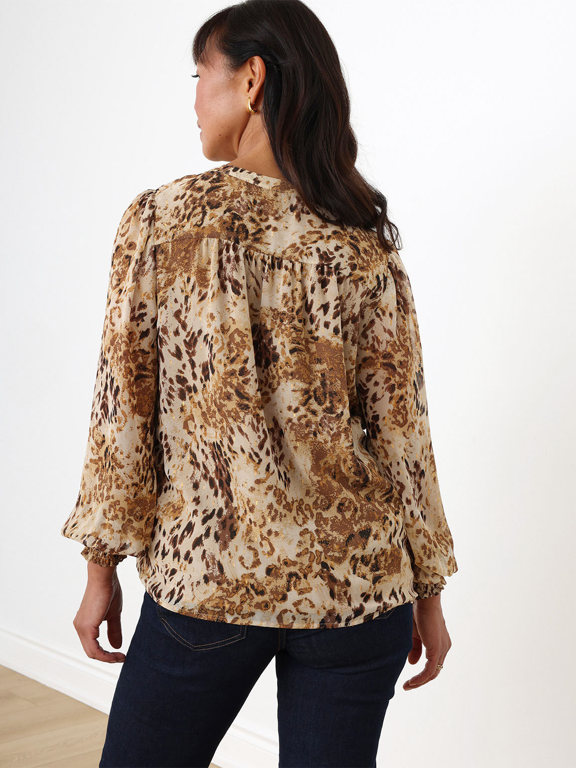 Chiffon peasant online blouse